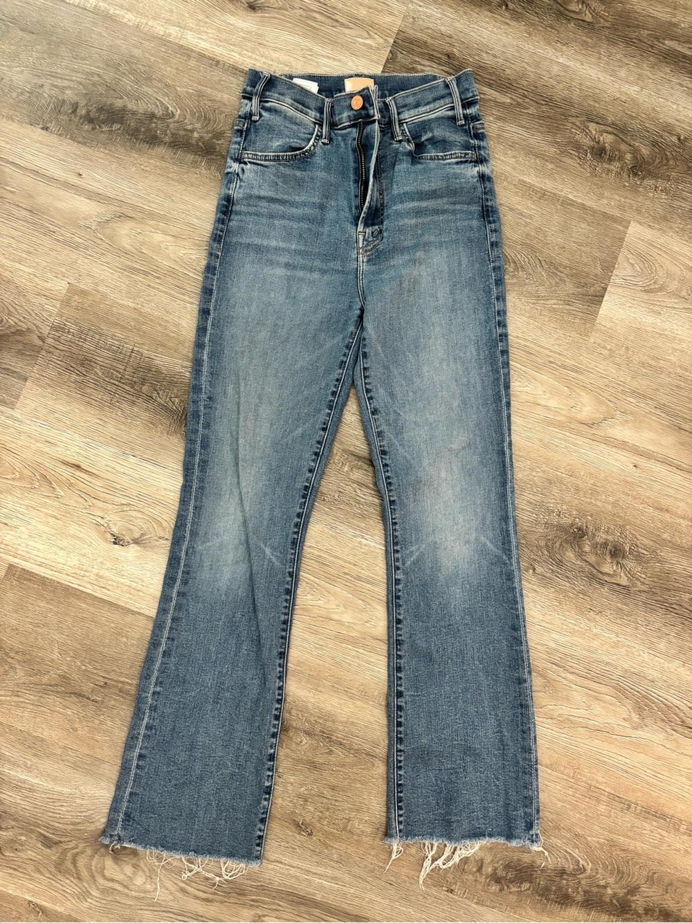 MOTHER jeans the hustler ankle fray healing jar size 27 flare jeans